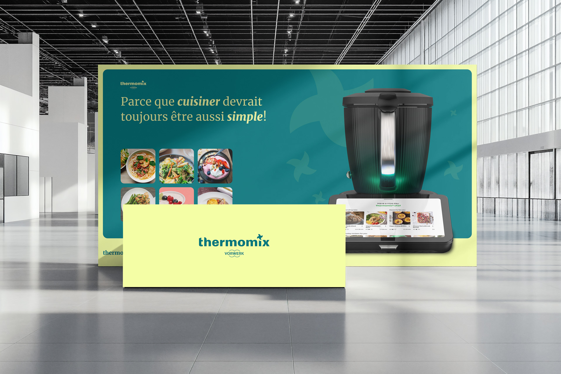 Mockup d'un booth de réception Thermomix