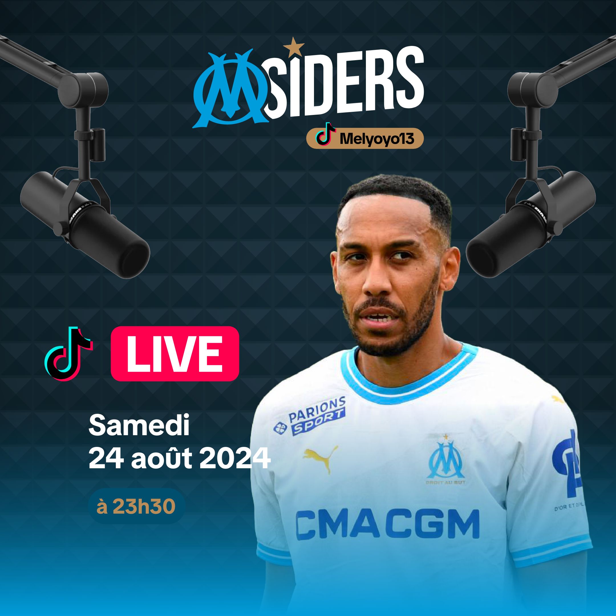 Visuel d'un live TikTok pour les réseaux sociaux