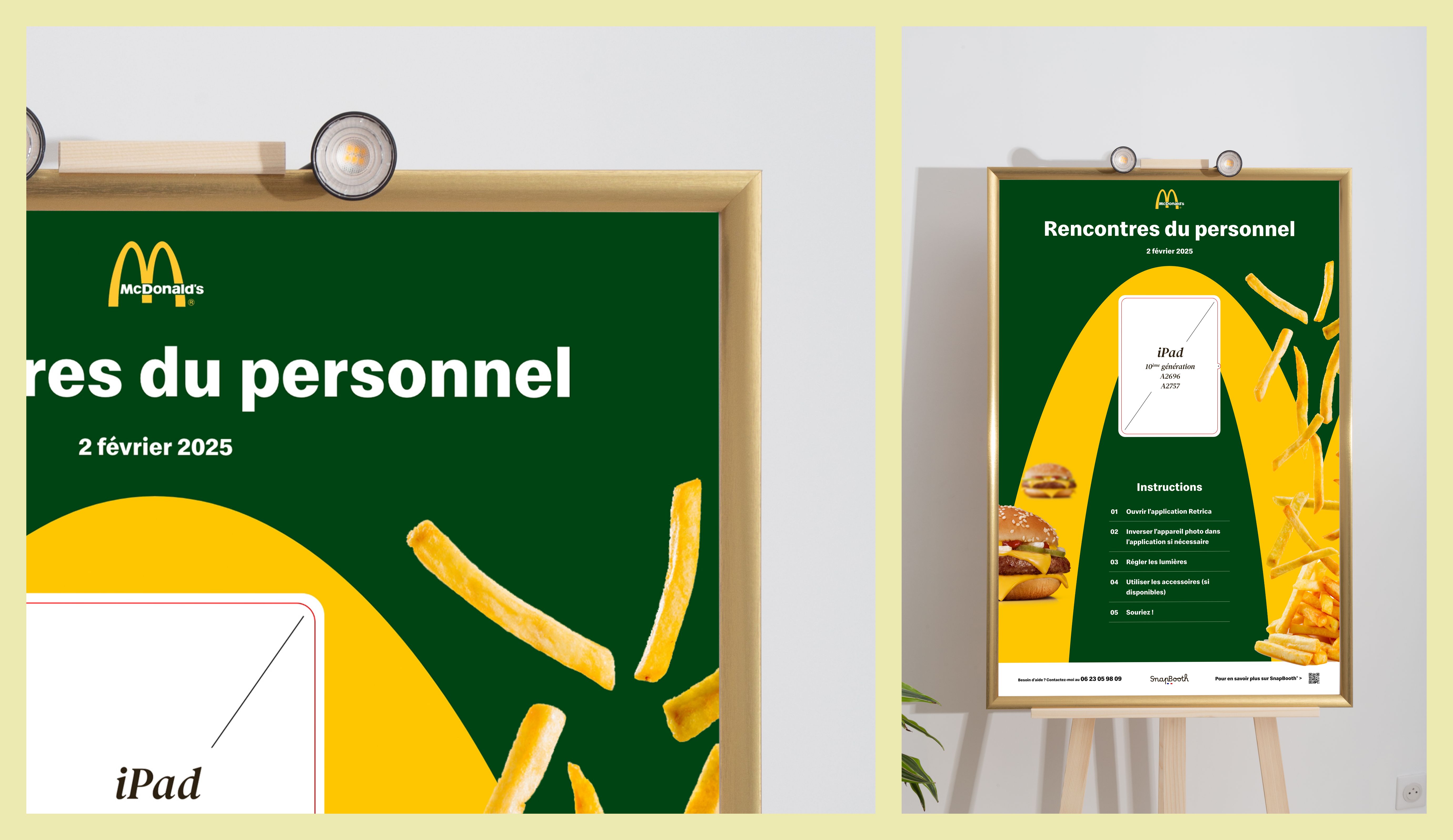 Mockup d'une affiche pour l'entreprise McDonald's